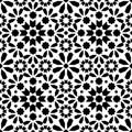 Geometric seamless pattern, Moroccan tiles design, seamless black tile background Royalty Free Stock Photo