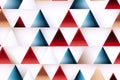 Geometric seamless pattern with multicolored triangle shapes on white background