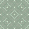 Geometric seamless pattern. Olive green background with pale pink elements Royalty Free Stock Photo