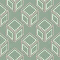 Geometric seamless pattern. Olive green background with pale pink elements Royalty Free Stock Photo