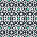 Geometric seamless pattern with polygons. Hexagons abstract background. Modern honeycomb ornament. Vector illustration. Royalty Free Stock Photo