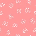 Geometric seamless pattern with randomly scattered round dots.