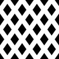 Geometric seamless pattern. Repeated abstract rhombus pattern. Black geometry texture on white background. Repeating monochrome