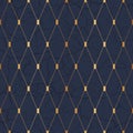 Geometric seamless pattern. Repeated luxury gold background. Blue geometry patern. Abstract marble effect. Printed paper. Repeatin