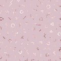 Geometric seamless pattern. Repeating geometry glitter shape. Pink background for design prints. Repeated bling texture. Repeat mo