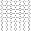 Geometric seamless pattern. Repeating hexagon lattice. Repeated black honeycomb isolated on white background. Modern abstract Royalty Free Stock Photo