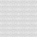 Geometric seamless pattern. Repeating hexagon lattice. Repeated black honeycomb isolated on white background. Modern abstract Royalty Free Stock Photo