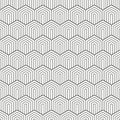 Geometric seamless pattern. Repeating hexagon lattice. Repeated black line isolated on white background. Modern honey prints