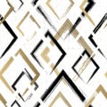 Geometric seamless pattern. Repeating geometric patterns. Abstract gold background. Rhombus line backgrounds. Square patern design Royalty Free Stock Photo