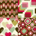 Geometric seamless pattern set