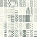 50 geometric seamless pattern set. Royalty Free Stock Photo