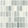 50 geometric seamless pattern set. Royalty Free Stock Photo