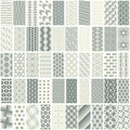 50 geometric seamless pattern set. Royalty Free Stock Photo