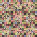 Geometric seamless pattern of square, abstract background. Checkered design, bright multicolored squares. For the Royalty Free Stock Photo