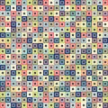 Geometric seamless pattern of square, abstract background. Checkered design, bright multicolored squares. For the Royalty Free Stock Photo