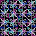 Geometric seamless pattern in style of the 80s