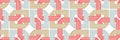 Geometric seamless pattern, vector trendy vintage tiling endless background.