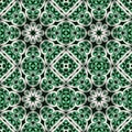 Geometric seamless pattern with volumetric glass effect.