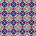 Geometric seamless pattern white Turkish, Moroccan, Portuguese tiles, Azulejo, Arabic ornament. Islamic art. Royalty Free Stock Photo