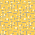 Geometric seamless pattern. Yellow gray and white colored background Royalty Free Stock Photo