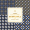 Geometric seamless patterns with four different style