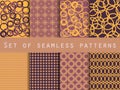 Geometric seamless patterns. Pattern with rings. The pattern for wallpaper, tiles, fabrics and designs. Royalty Free Stock Photo