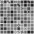 100 geometric seamless patterns set. Royalty Free Stock Photo