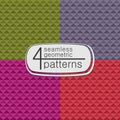 Geometric seamless patterns Royalty Free Stock Photo