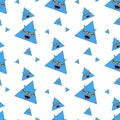 Geometric seamless psychedelic groovy pattern. different shapes. triangle Royalty Free Stock Photo