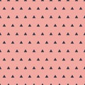 Geometric seamless triangle pattern, pink vector illustration for decoration Royalty Free Stock Photo