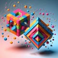 geometric sequences exponential Generative ai for illustratio