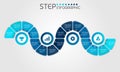 Geometric shape elements with steps,options,milestone,processes or workflow.Business data visualization.Creative step infographic. Royalty Free Stock Photo