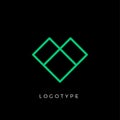 Geometric shape letter V, line monogram, decorative logo concept, linear monogram for architecture office, minimal style