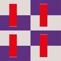 Geometric shape pattern. Red rectangle art. Purple square Vector. Abstract modern tile. Royalty Free Stock Photo