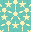 Geometric shape pentagon with rhombus and stars. Abstract vector EPS 10 illustration