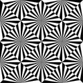 OPTIC ART SEAMLESS VECTOR PATTERN. ILLUSION MONOCHROME TEXTURE. STIPED LINES GEOMETRIC BACKGROUND