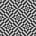 OPTIC ART SEAMLESS VECTOR PATTERN. ILLUSION MONOCHROME TEXTURE. STIPED LINES GEOMETRIC BACKGROUND