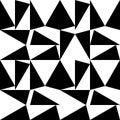 OPTIC ART SEAMLESS VECTOR PATTERN. GEOMETRIC SHAPE TEXTURE. POLYGON MONOCHROME BACKGROUND
