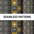 Geometric shape Square Gold Pattern Royalty Free Stock Photo