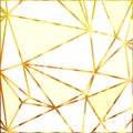 Geometric shapes. Abstract gold outline of polygon background. Gold glitter triangles. Vector illustration. Royalty Free Stock Photo