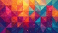 Geometric shapes creating a repeating, diverse color sequence , template, grid Royalty Free Stock Photo