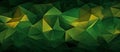 Geometric shapes in green and yellow on black background, inspired by nature Royalty Free Stock Photo