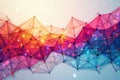 Geometric shapes, interconnected lines forming a continuous design , structure, pattern, backdrop Royalty Free Stock Photo