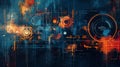 Abstract Composition With Circles and Lines