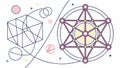 Geometric shapes mandala, sacred geometry, and abstract art vector design Generative AI