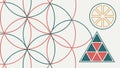 Geometric shapes pattern, abstract design background vector design Generative AI Royalty Free Stock Photo