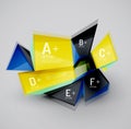 Geometric shapes with sample text. Abstract Royalty Free Stock Photo