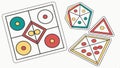 Geometric shapes set, abstract and modern design elements vector design Generative AI Royalty Free Stock Photo