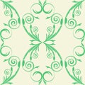 pattern green spiral Wallpaper beige graphics geometry abstraction modern