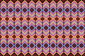 Geometric shapes, squares, purple background tiles, red black yellow pink blue